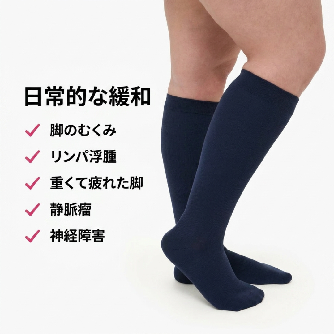 KOKOCHI ゆったり着圧むくみケアソックス