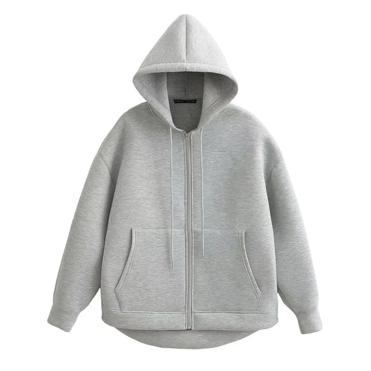 Zoé | Sweat à capuche zippé oversize